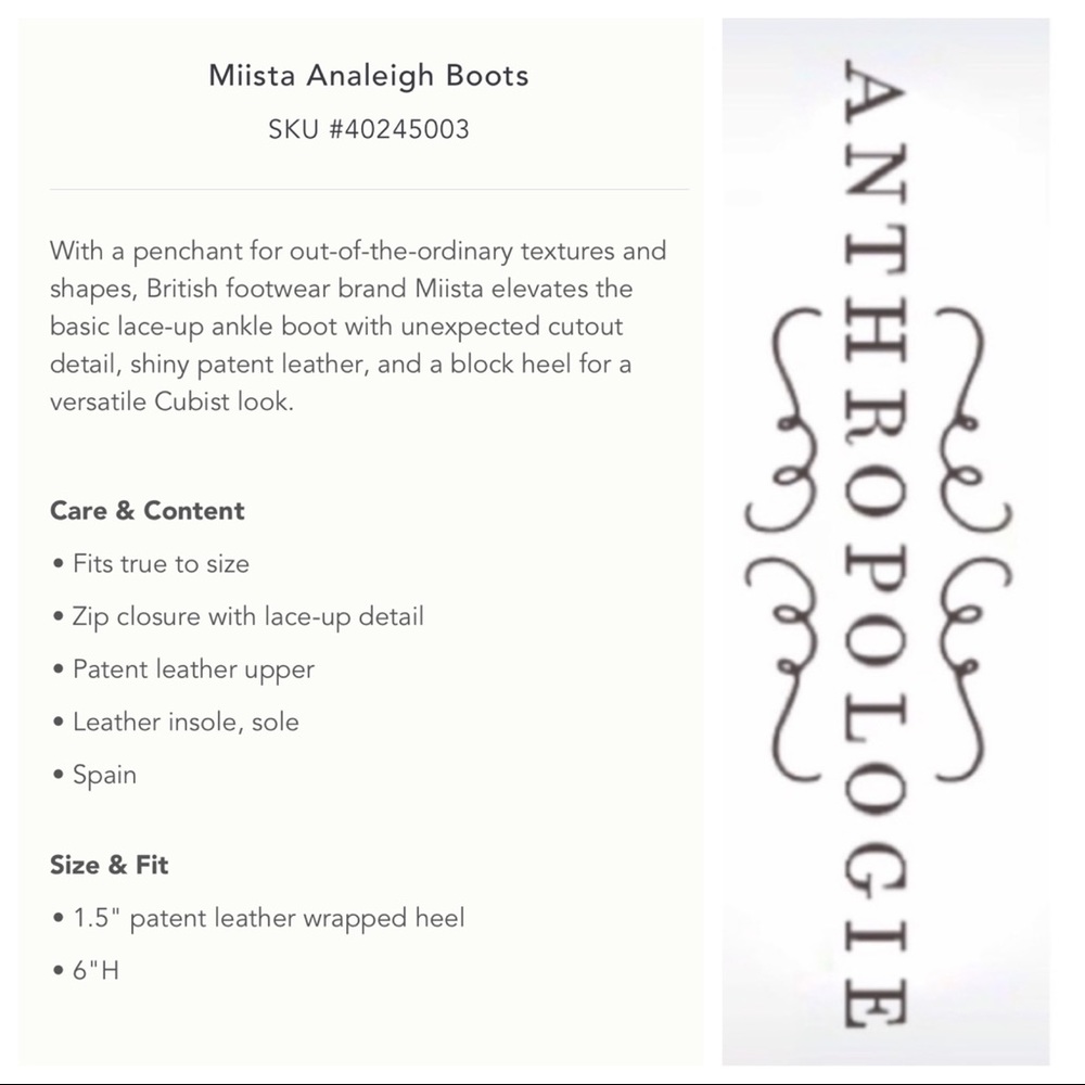 ❌sold❌ Miista • Anthropologie Analeigh Lace Boots - Picture 8 of 8